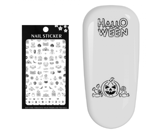 Stickere pentru decor unghii Lila Rossa, Halloween, f601-silver