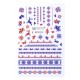 Sticker Lila Rossa pentru decor unghii, Craciun, Revelion si iarna, nail art, xf3123