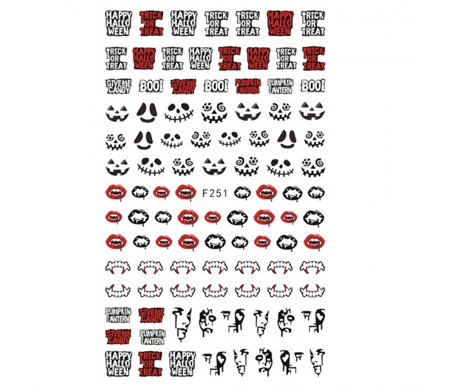 Stickere pentru decor unghii Lila Rossa, pentru Halloween, f251