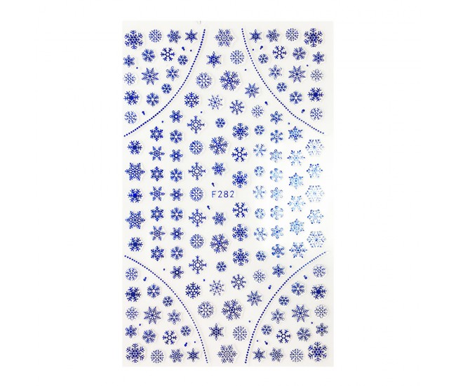 Stickere pentru decor unghii Lila Rossa, Craciun, Revelion, pentru iarna, f282-blue