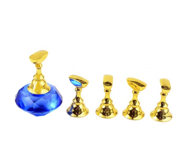 Suport expunere unghii false cu magnet, 5 piese suport