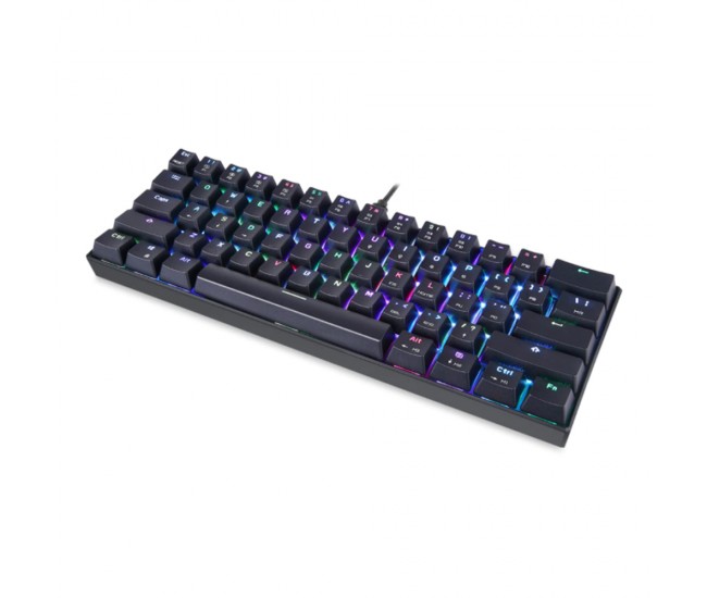 Tastatura gaming mecanica Motospeed, RGB, 61 taste, iluminare OUTMU Albastru
