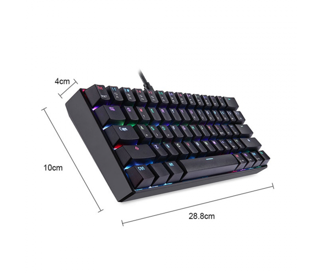 Tastatura gaming Motospeed cu fir, Bluetooth, RGB, Cablu USB, BT 3.0, Neagra