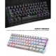 Tastatura gaming Motospeed cu fir, Bluetooth, RGB, Cablu USB, BT 3.0, Alba