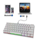 Tastatura gaming Motospeed cu fir, Bluetooth, RGB, Cablu USB, BT 3.0, Alba