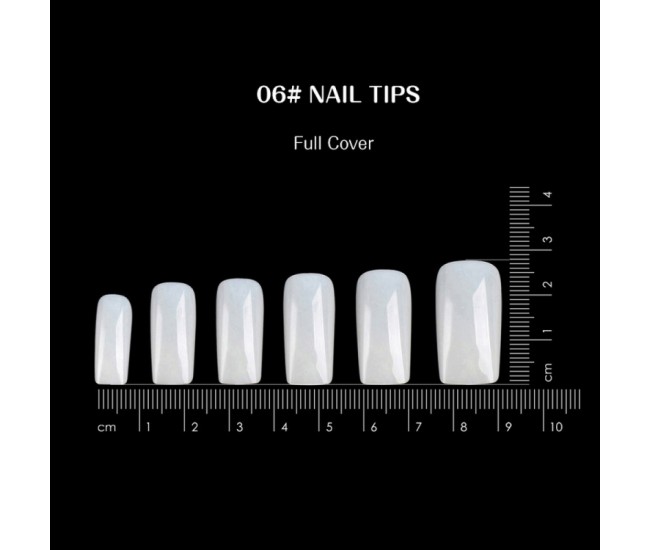 Tipsuri unghii false 100 buc, Lila Rossa, Natur, KG108