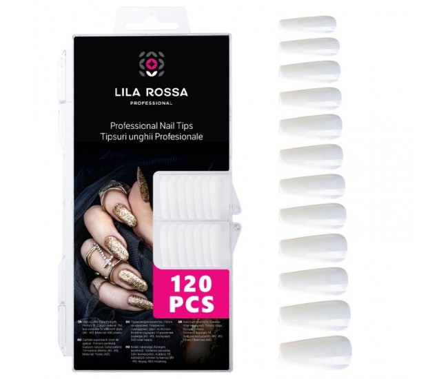 Tipsuri unghii false 100 buc, Lila Rossa, Natur, KG110
