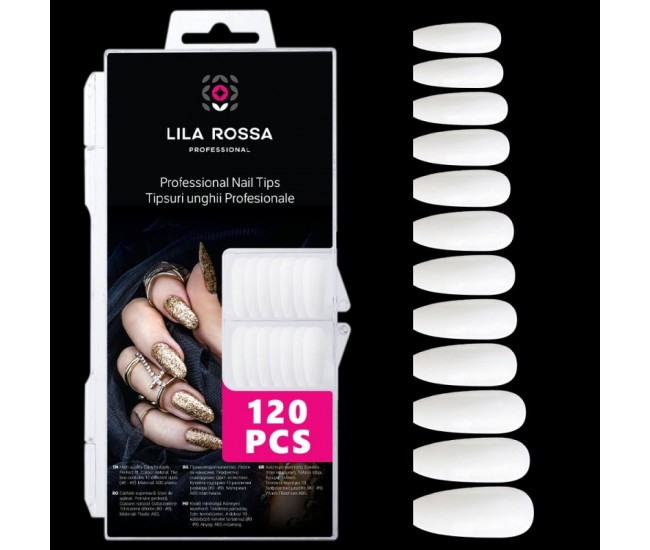 Tipsuri unghii false 100 buc, Lila Rossa, Natur, KG111