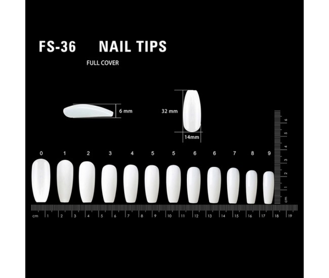 Tipsuri unghii false 100 buc, Lila Rossa, Natur, KG111