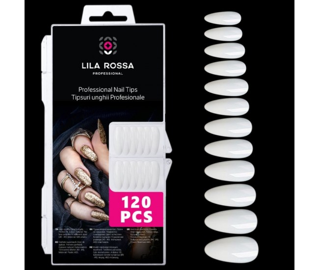 Tipsuri unghii false 100 buc, Lila Rossa, Natur, KG116