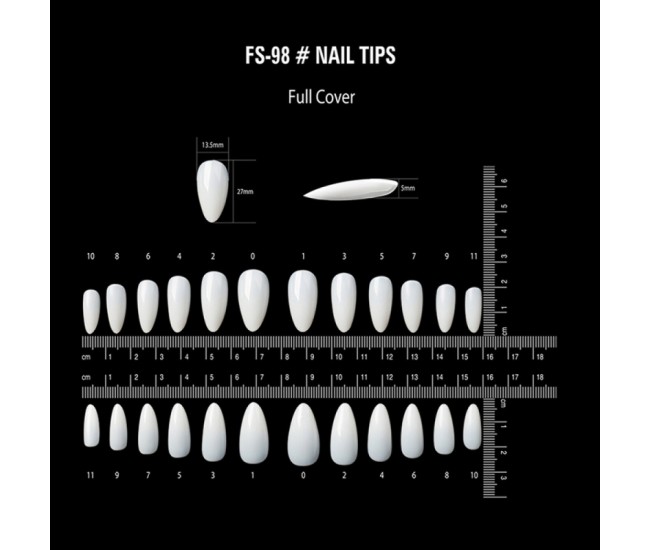 Tipsuri unghii false 100 buc, Lila Rossa, Natur, KG116