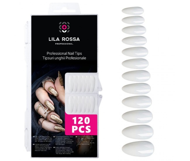 Tipsuri unghii false 100 buc, Lila Rossa, Natur, KG116