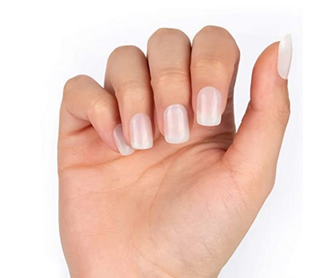 Tipsuri unghii false migdala 216 buc cu lipici si pila, Fing'rs nailene, Natur