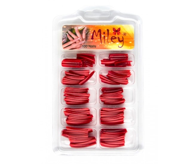 Tipsuri colorate, 100 buc, Red