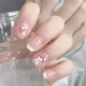 Tipsuri unghii false color press-on, Fashion nails color Red Small, 24 buc + lipici