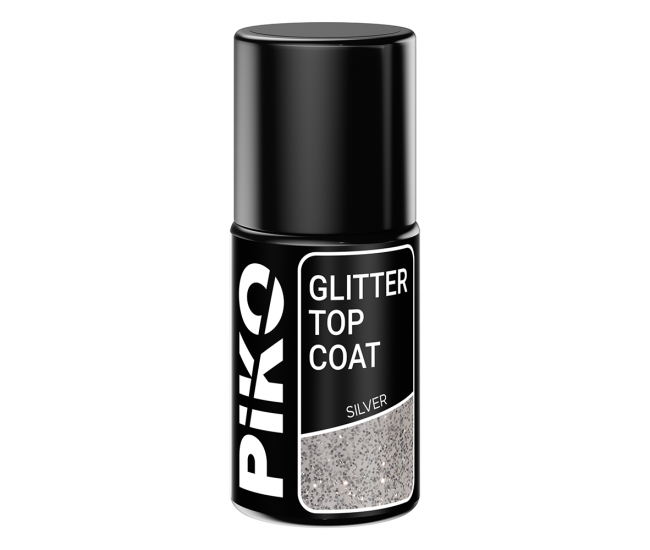 Top coat Piko, Glitter Top, 7 ml, Silver