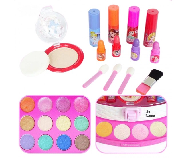Trusa beauty Hi Lila Rossa girls, makeup copii si unghii, solubile in apa, machiaj printesa, copii de peste 5 ani