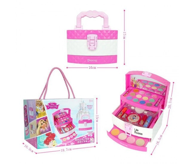 Trusa beauty Hi Lila Rossa girls, makeup copii si unghii, solubile in apa, machiaj printesa, copii de peste 5 ani