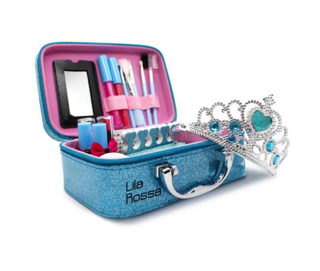 Trusa beauty Hi Lila Rossa girls, makeup copii si unghii, solubile in apa, machiaj printesa, copii de peste 8 ani