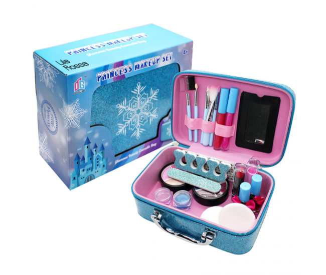 Trusa beauty Hi Lila Rossa girls, makeup copii si unghii, solubile in apa, machiaj printesa, copii de peste 8 ani