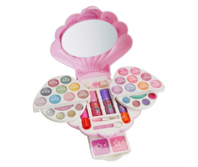 Trusa beauty Hi Lila Rossa girls, makeup copii si unghii, solubile in apa, tip scoica, copii de peste 5 ani