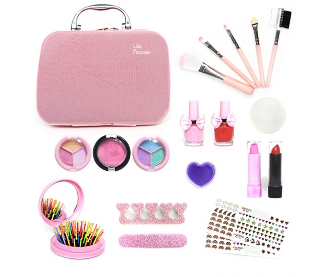 Trusa beauty Hi Lila Rossa girls, makeup si unghii, solubile in apa, copii de peste 6 ani