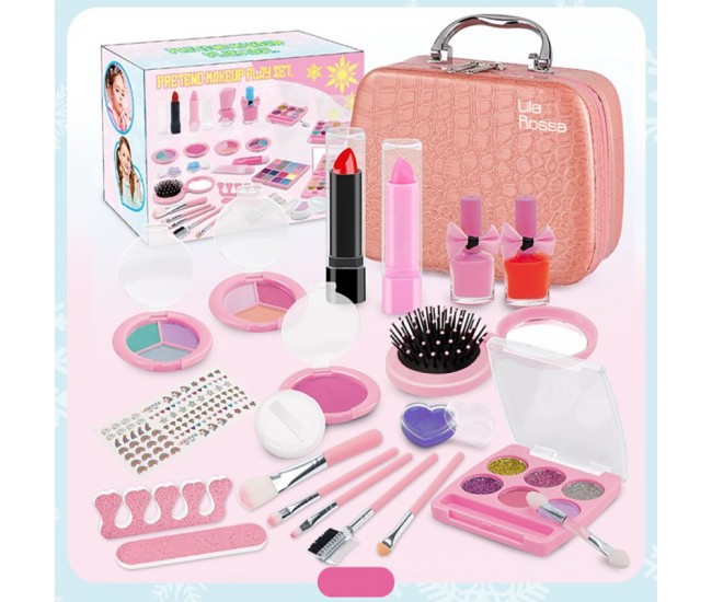 Trusa beauty Hi Lila Rossa girls, makeup si unghii, solubile in apa, copii de peste 6 ani