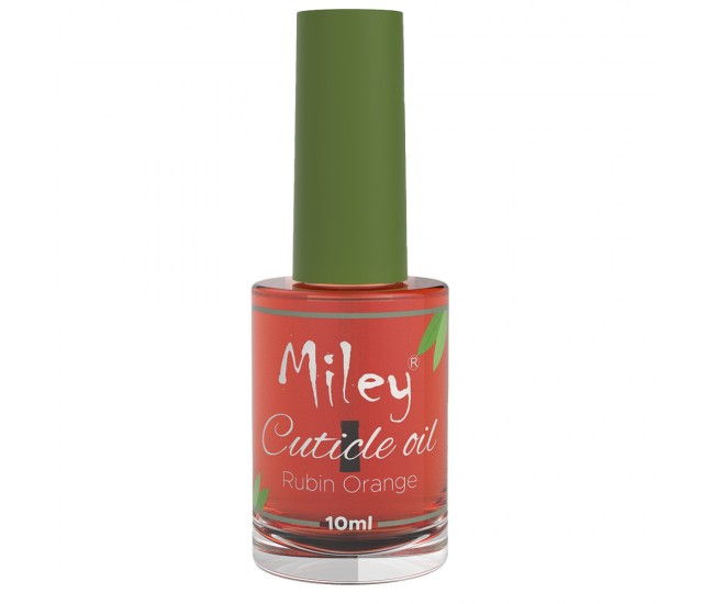 Ulei cuticule cu pensula, Miley, aroma Rubin Orange, 10 ml
