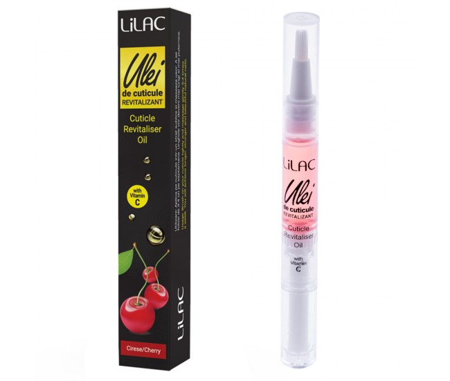 Ulei cuticule tip stilou, Lilac, aroma Cherry, 3 ml