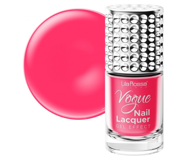 Lac de unghii, Lila Rossa, Vogue, gel effect, 10 ml, Barbie Pink