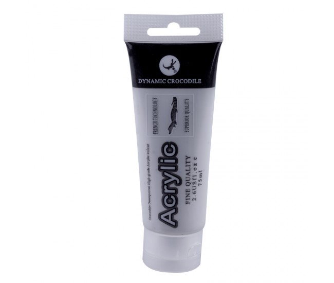 Vopsea acrilica Dynamic Crocodile, 75 ml, argintiu