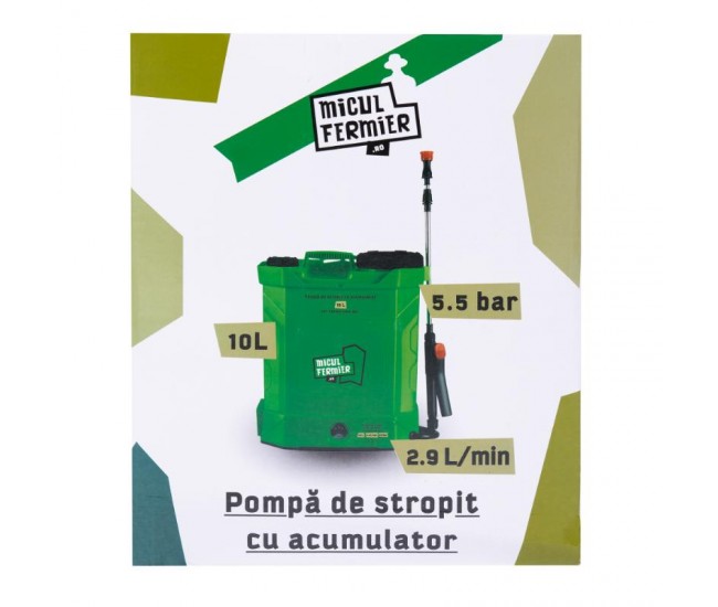 Pompa de stropit cu acumulator, micul fermier 10l