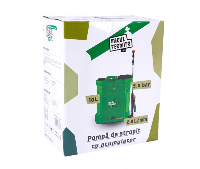 Pompa de stropit cu acumulator, micul fermier 10l