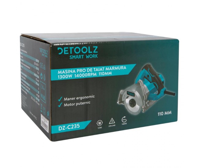 Masina pentru debitat placi ceramice detoolz, putere 1300w, diametru disc 110mm