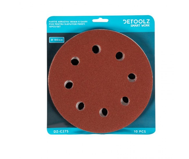 Hartie abraziva p120 8gauri 180mm (1buc=10pcs)