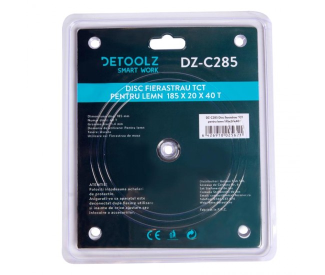 Disc fierastrau tct pentru lemn 185x20x40t
