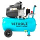 Compresor detoolz 50l cu ulei, 1680 w, debit 206l/min, 8 bar, 2 prize de aer