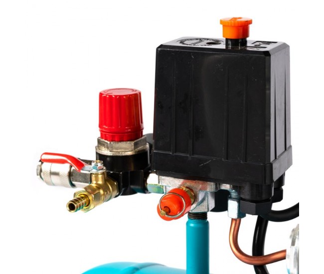 Compresor detoolz 50l cu ulei, 1680 w, debit 206l/min, 8 bar, 2 prize de aer