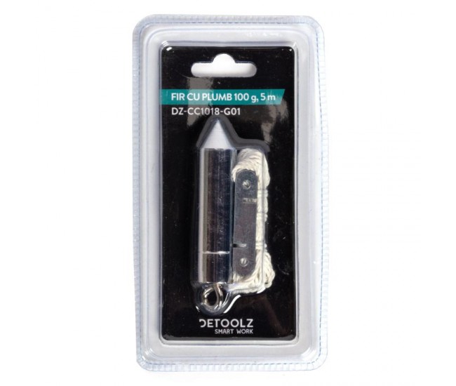 Fir cu plumb detoolz greutate plumb 100g, lungime fir 5m
