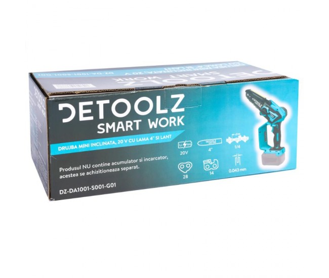 Mini drujba pe acumulator, inclinata, detoolz 20v