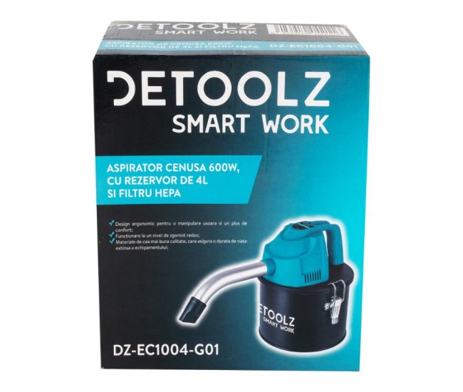 Aspirator de cenusa 600w, cu rezervor de 4l si filtru hepa