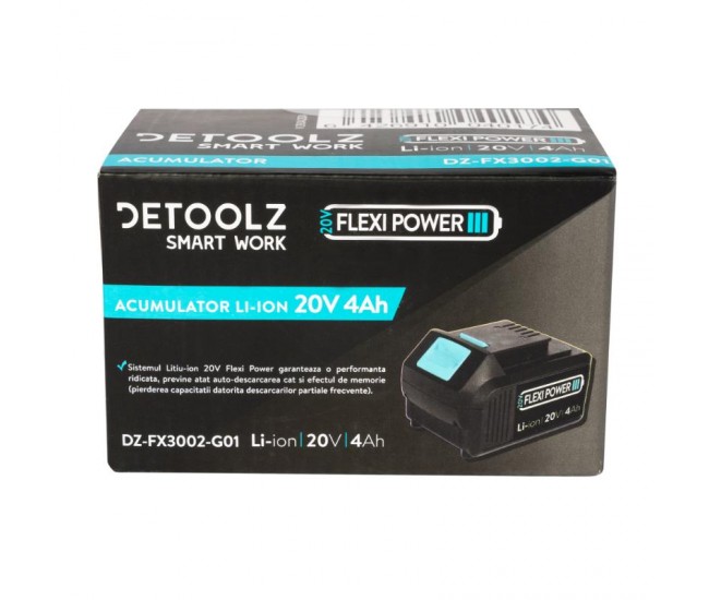Acumulator li-ion, detoolz, 20v, 4ah