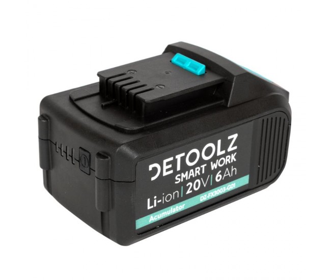 Acumulator li-ion, detoolz, 20v, 6ah