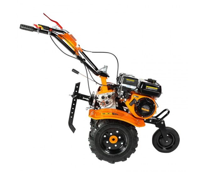 Motocultor detoolz 8cp 212cc, benzina 4t, 3 viteze, pornire manuala, cu roti