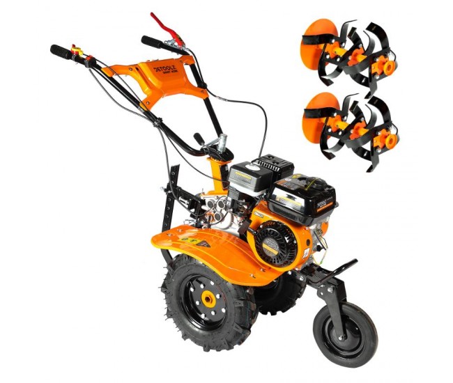 Motocultor detoolz 8cp 212cc, benzina 4t, 3 viteze, pornire manuala, cu roti
