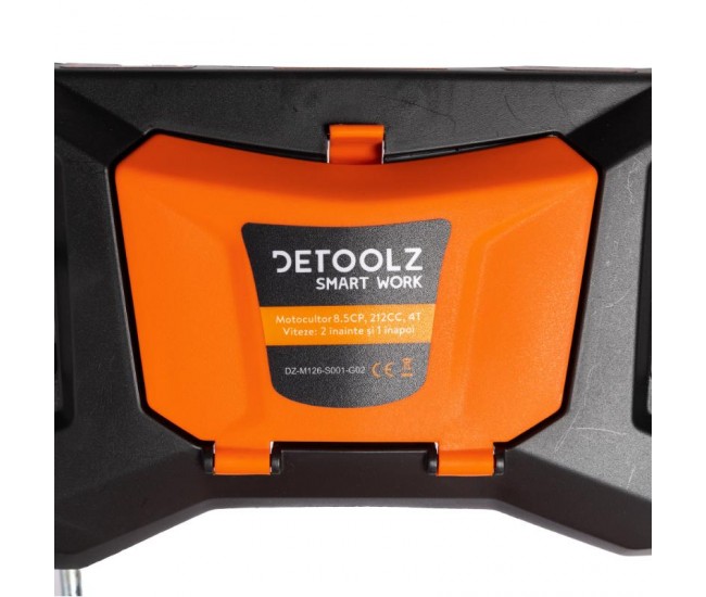 Motocultor detoolz 8.5cp 212cc, benzina 4t, 3 viteze, pornire manuala, cu roti