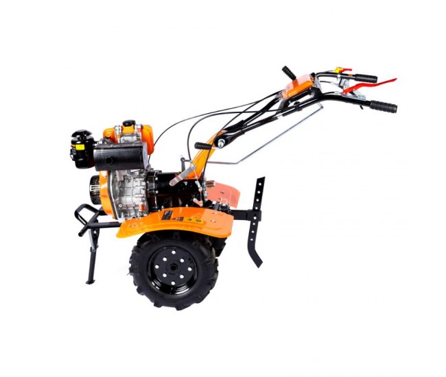 Motocultor detoolz 7cp 280cc, motorina, 4t, 3 viteze, pornire manuala, cu roti