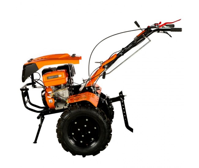 Motocultor detoolz 15cp 420cc, benzina, 4t, 3 viteze, pornire manuala, cu roti