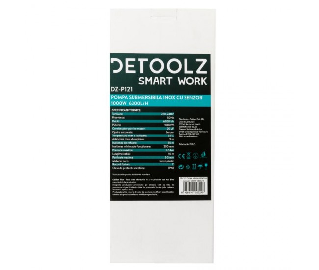 Pompa submersibila inox cu senzor 1000w 6300l/h