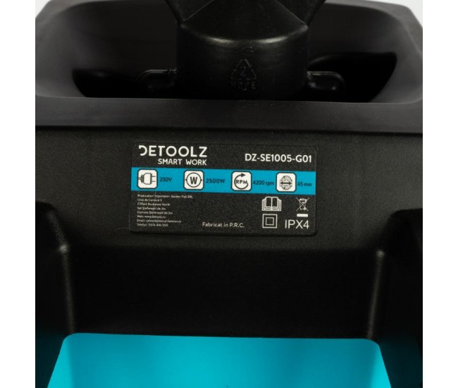 Tocator de crengi si resturi vegetale, 2500w, 45mm diametru maxim de taiere, cu sac colector 45l